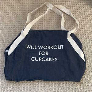 Never Used! Denim Bag- Will Workout for Cupcakes